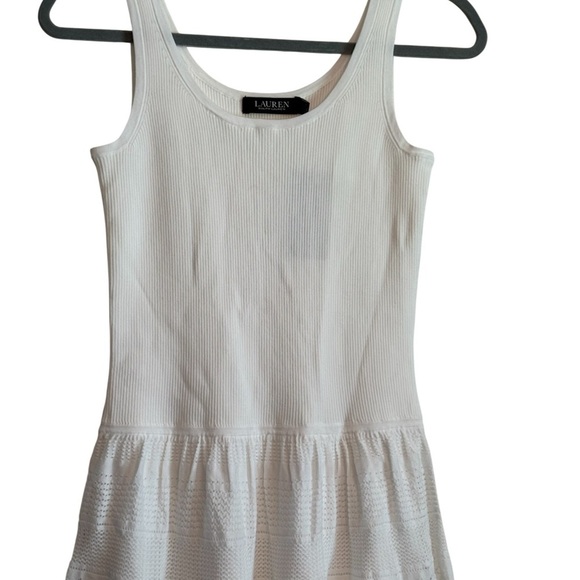 Lauren Ralph Lauren White Knit Sleeveless Dress - Picture 2 of 8